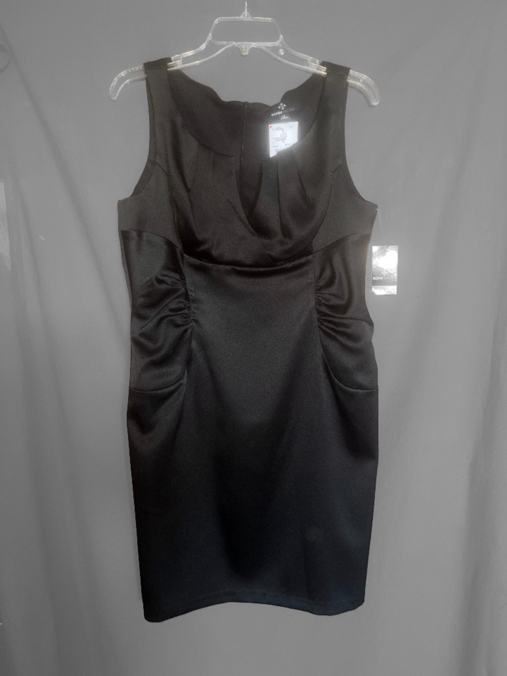 Ronnie Nicole Black Satiny Tank Dress